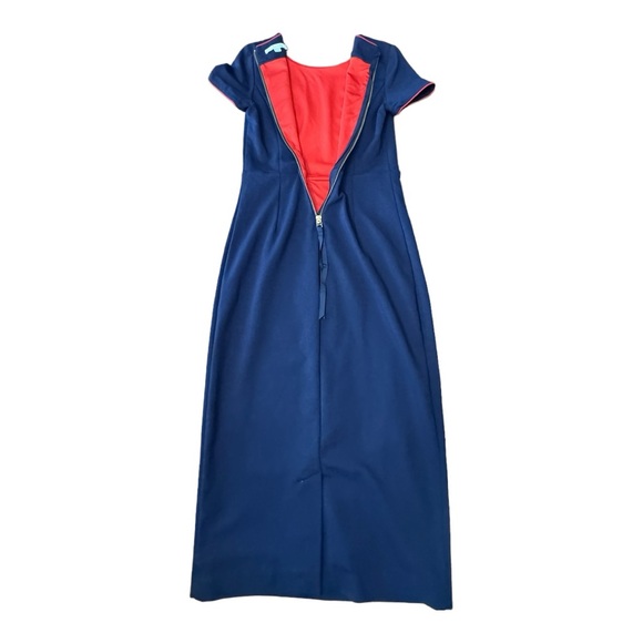 Boden Marianna Ponte Sheath Navy Dress Red Piping Lined Office Women’s Size 4 - Picture 11 of 16